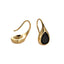 Black and White Zircon Drop Earrings