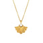 Ginkgo Leaf Zircon Necklace