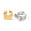 Rectangular Gold Silver Ring